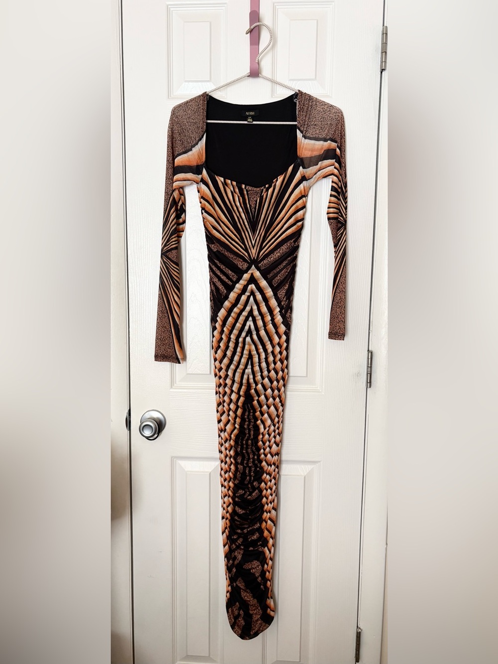 AFRM Maggie Ruched Square Neck Dress Size Small (2) No Returns